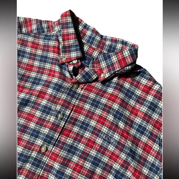 Vineyard Vines Other - Vineyard Vines Cotton Flannel Button Shirt Blue/Red/White Plaid; Men’s XXL